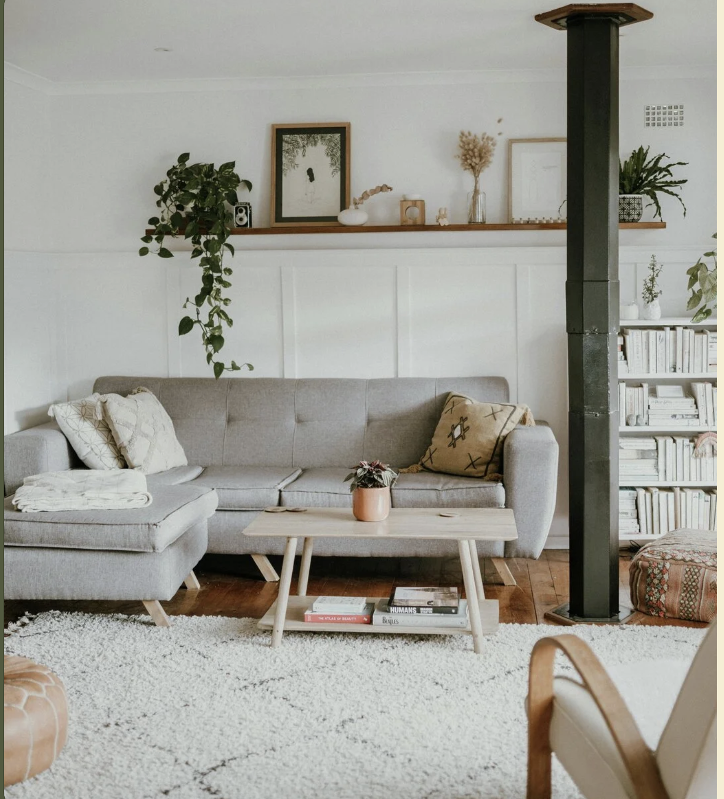 Warm styled living room